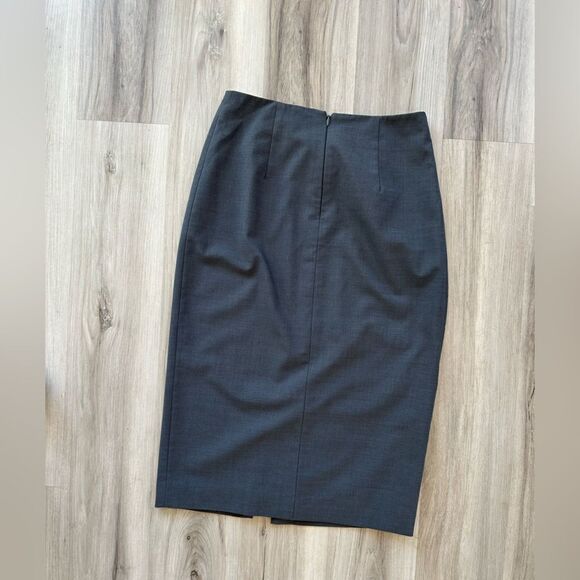 Antonio Melani wool blend pencil skirt with front thigh split 2 - Picture 6 of 9